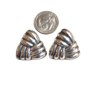 Vintage Sterling silver pierced earrings